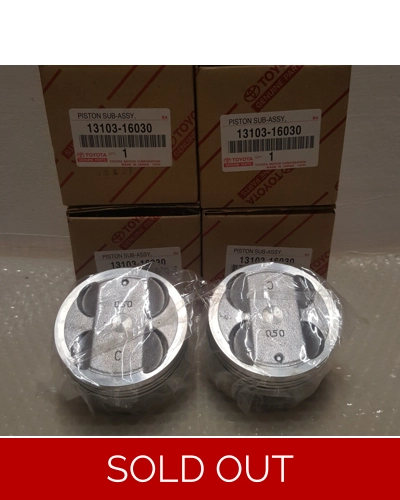Genuine Toyota 4AGE 81.5mm piston set 18mm press fit pin